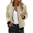 thumbnail image 3 of iHPH7 Waterproof Jackets for Women Light Jackets for Women Lightweight Rain Jacket Women Baggy Jacket Windbreaker Jacket Women Zip Up Jacket Fall Fashion Beige L, 3 of 9