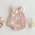 thumbnail image 6 of VNKIDY Girls Bodysuits Baby Summer Dress Little Girls Lace Crewneck Sleeveless Bow Pattern For Newborns Daily Wear Durable Onesie, 6 of 9