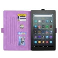 thumbnail image 2 of Decase for Amazon All-New Kindle Fire 7 Tablet (2022 Release-12th Gen) Latest Model, Shockproof Embossed PU Leather Stand Protective Wallet Cover with Card Slots, Purple, 2 of 6