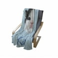 thumbnail image 4 of Cartoon Soft Flannel Fleece Blanket, Portrait of Domestic Kitten Newborn Bicolor Furry Head Pink Wet Nose Artwork, Cozy Plush for Indoor and Outdoor Use, 60" x 80", Black White Blue, by Ambesonne, 4 of 6