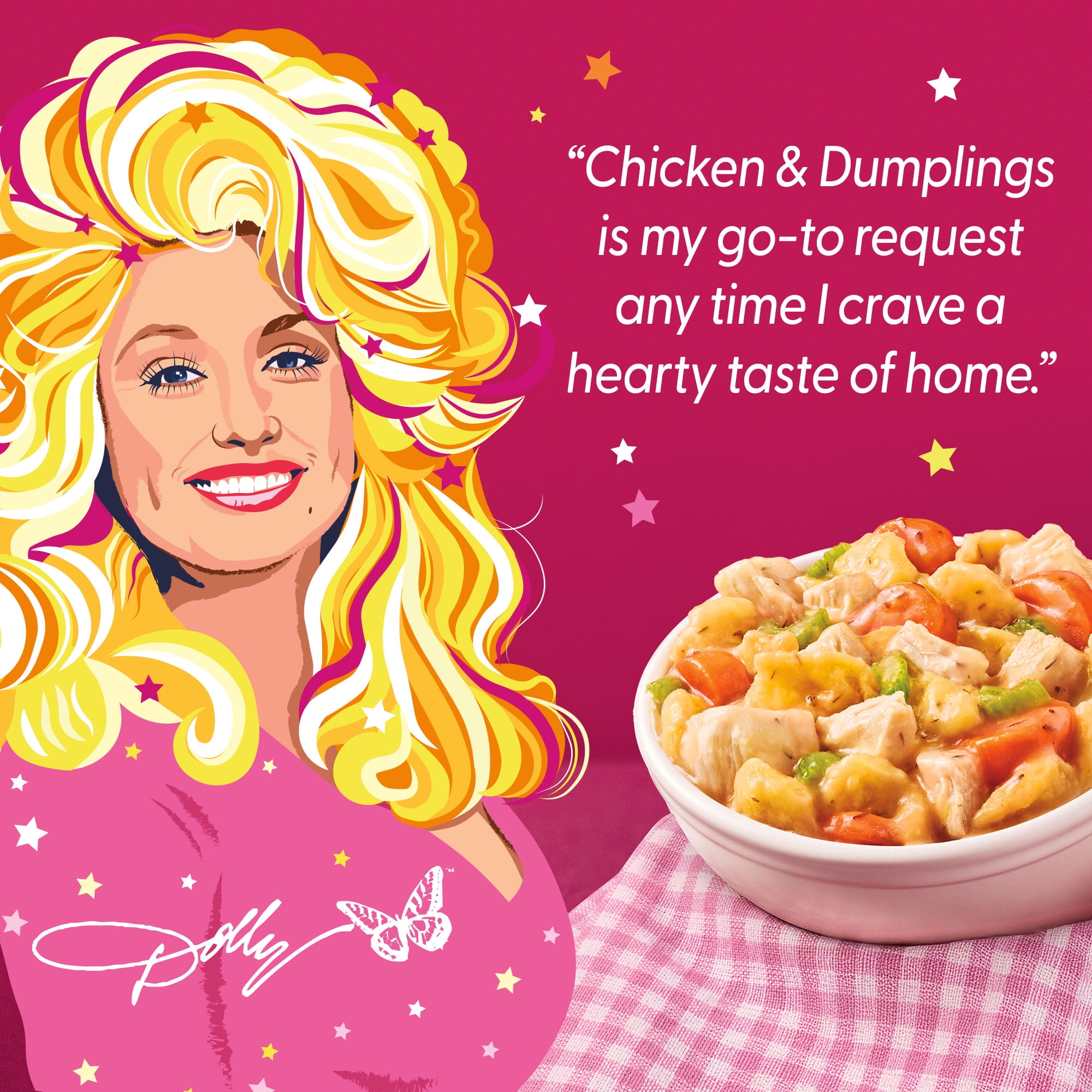 Dolly Parton's Chicken & Dumplings With Vegetables and Creamy Sauce, 12 oz. (frozen)