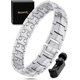 thumbnail image 1 of ® Pulsera Magnética Ultrarristente - Brazalet Magnéticos de Acero Inoxidable para Hombr – Pulsera de Longitud Ajustable con herramienta de Medición para un Ajuste Perfecto (Plata), 1 of 5