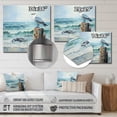 thumbnail image 4 of Designart "Seagull Seagull silence Pointillism I" Animals Metal Wall Art, 4 of 5