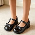 thumbnail image 6 of CAIXIA Girls Dress Shoes Black Mary Jane Flats Round Toe School Uniform Shoes Non- Sole for Little and Big Girls Back To School, 6 of 8