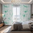 thumbnail image 2 of Green Flower Blackout Curtains for Bedroom/Living Room, Pinch Pleated Black Out Curtains, Watercolor Floral Botanical Line Drawing Print Room Darkening Window Drapes with Hooks 2 Panels, 59"x70", 2 of 8
