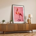 thumbnail image 2 of Flamenco with slippers - Photography Flamingo Surrealism Humor Modern Art Pop Art Animal Fashion Black Framed Wall Art Print 12 x 18 inches, 2 of 8