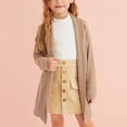 thumbnail image 5 of Tiijoy Toddler Girls Knitted Sweater Long Sleeve Cardigan Open Front Coat Fall Winter Jacket, 5 of 8