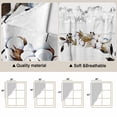 thumbnail image 5 of Farmhouse Wreath Swag Curtains for Kitchen/Bedroom/Living Room, Sweet Home Rustic Plants Texture Grey Wood Scalloped Curtains 63 Inch Long, Window Swag Topper Curtains Valances 2 Panels Set 36"x63", 5 of 8