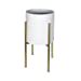 thumbnail image 3 of Stratton Home Decor White and Gold Metal Plant Stand, 3 of 5