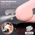 thumbnail image 4 of Oazouf Cat Nail Clippers with LED Lights and File, Safety Stainless Steel Dog Cat Nail Trimmer for Cats Dogs Rabbits Birds Small Animals, Pink, 4 of 8