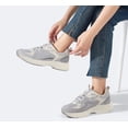 thumbnail image 6 of LUCKY STEP Chunky Fashion Mesh Sneakers Casual Running Walking Shoes,Grey,Womens, 6 of 10