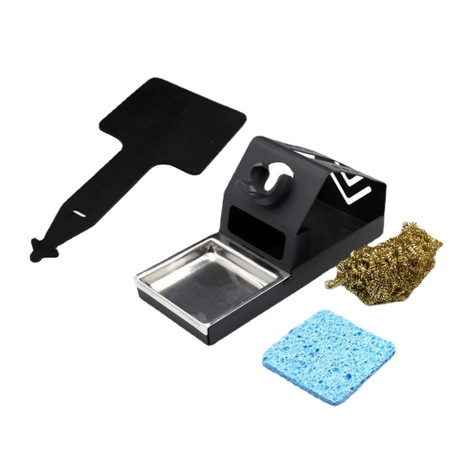 Miulika Soldering Iron Holder Multifunctional Soldering Station Iron Holder Metal Heat Resistant Soldering Iron Stand with Tip Cleaning Sponge Heavy Duty Sold