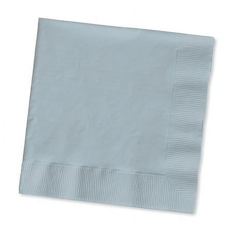 Club Pack of 500 Shimmering Silver 3-Ply Paper Party Lunch Napkins 6.5"