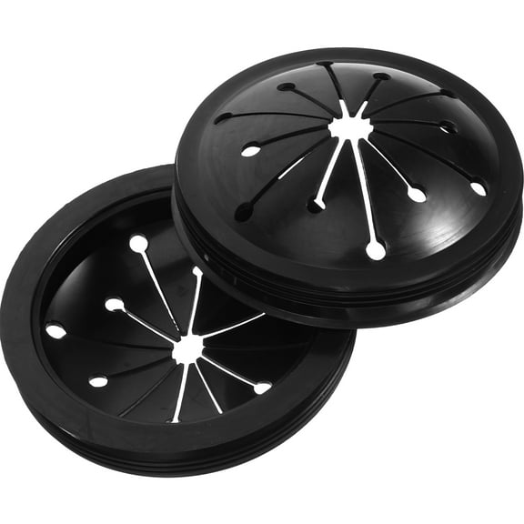 DECORNIJIA Garbage Disposal Drain Insert ABS Black Splash Guard for Sink Kitchen Use 2Pcs