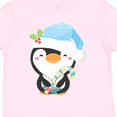 thumbnail image 4 of Inktastic Cute Christmas Penguin in Blue Hat Boys or Girls Toddler T-Shirt, 4 of 5