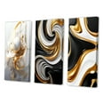 thumbnail image 3 of Designart "Delicate Blue Floral Whirling Spiral II" Abstract Spirals Wall Art Set Of 3 - Transitional Gold Gallery Wall Set For Home Decor, 3 of 6