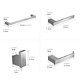 thumbnail image 4 of Daisy 4-piece Bathroom Modern Polished Accessory set Silver 2 Brushed Nickel Finish, 4 of 5