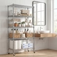 thumbnail image 5 of Legooin 5-Tier Heavy Duty Storage Rack Height Adjustable Wire Shelving Unit Metal Stand for Garage Kitchen 30"W x 14"D x 62"H, Silver, 5 of 6