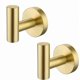thumbnail image 1 of Brushed Brass Stainless Steel Wall Hooks for Bathroom, Set of 2 Robe Hangers A2164DG-BZ-P2, 1 of 5
