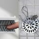 thumbnail image 2 of Naiovety Colector de pelo de ducha, tapón de colador de silicona desmontable, colector de baño, accesorios de drenaje reutilizables lavables Juegos de accesorios de baño Gris Naiovety HA069045-02, 2 of 6