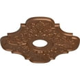 thumbnail image 3 of Ekena Millwork 17 3/4"OD x 3 1/8"ID x 1"P Peralta Ceiling Medallion (Fits Canopies up to 4 5/8"), Hand-Painted Polished Copper, 3 of 6