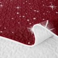thumbnail image 5 of Manfei Sparkle Stars Printed Twin Quilt Set,Cute Cartoon Themed Twin Coverlet Set,Red White,Black Reversible,2-Piece,1 Bedspread and 1 Pillowcase, 5 of 7