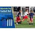 thumbnail image 2 of WYZworks 12 Player Adjustable Flag Football Youth/Adult Set, 3 Flags per Belt, Side Release Buckle, 36 Flags, 6 v 6 Set, Blue & White, 2 of 14