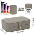 thumbnail image 4 of Jewelry Organizer, Small Jewelry Box Mini Jewelry Travel Case Storage and Organizer Portable Jewelry Storage Box/GRAY, 4 of 14