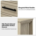 thumbnail image 4 of Modern Storage End Tables with Hidden Drawer Charging Station Side End Tables Set of 2 for Living Room Oak, 4 of 5