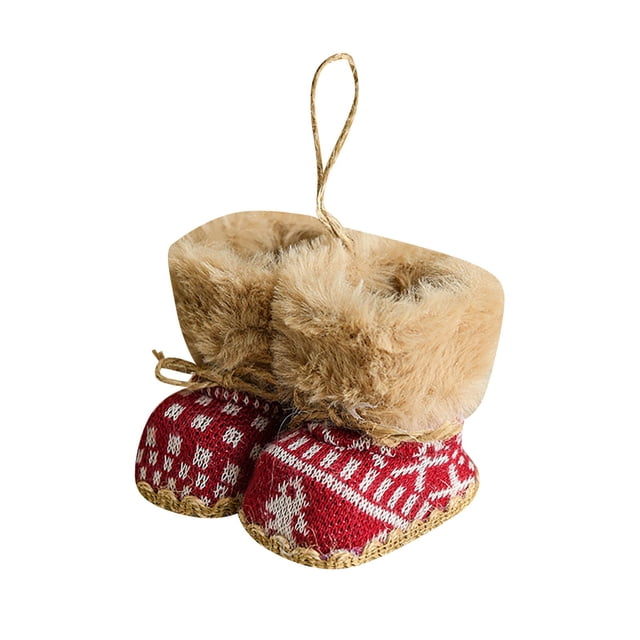 Red Fabric Christmas Boots Decoration Little Christmas Pendants Christmas Tree Pendants Are Suitable For All Kinds Of Scenes Transparent String for Primitive Easter Eggs Lighted Christmas Hanging