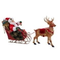 thumbnail image 2 of Kurt Adler Fabriché Santa in Sleigh With Deer Standing Christmas Display, 2 of 6