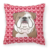 Carolines Treasures BB5289PW1414 English Bulldog Fabric Decorative Pillow, 14Hx14W, multicolor
