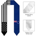 thumbnail image 2 of Cook Islands Mix United States Black American Flag Graduation Stole Shawl Sash Scraf Gift For Abroad Student International Study, 2 of 6