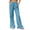 Blue, variant on Women's Frayed Hem Military Green Knit Flare Pants Boho Pants For Women Harem Pants Women Loose Pants