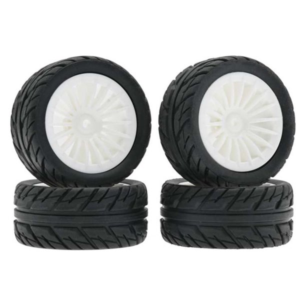 Firmeza del diferencial delantero, pieza mejorada de Metal, mano de obra, diseño Simple, piezas de coche RC, neumáticos, conjunto de Kits de construcción modelo Blanco 4 piezas de neumáticos Vogacara FN010336-03