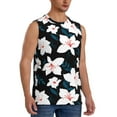 thumbnail image 2 of Uemuo Lilies Flowers Pattern Men's Sleeveless T-Shirt,Muscle Athletic Tank Top, Moisture-wicking Quick-dry Breathable Classic Tee Top for Gym Run Outdoor Sports-Medium, 2 of 8