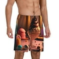 thumbnail image 2 of Pofeuu Colorful Cake Ice Cream Print Men's Soft Woven Elastic Waistband Sleep Pajama Short-4X-Large, 2 of 6