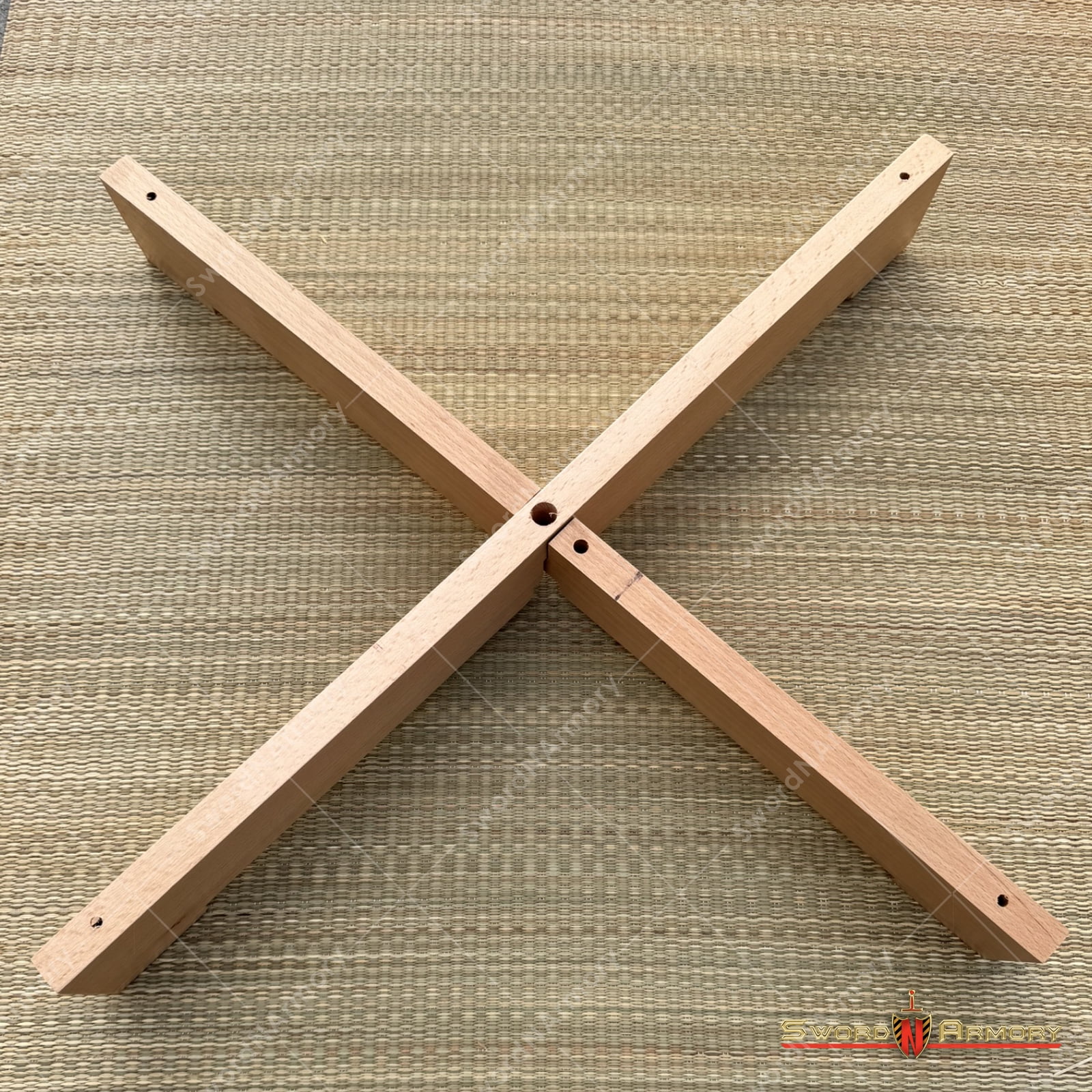 Tameshigiri Sword Test Cutting Stand Oak for Japanese Samurai Katana Wakizashi
