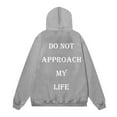 thumbnail image 3 of MHFRRA Sudadera con Capucha Antisocial con Frase Sarcástica y Divertida Que No Es Amigable Gris, 3 of 3