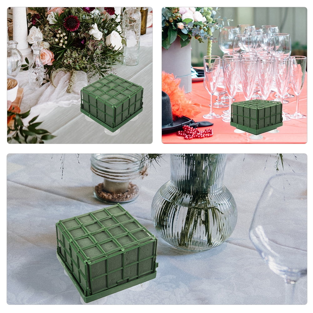 4 Pcs Flower Mud Wedding Decorations for Ceremony Suckers Floral Foams Cage DIY Flower Arrangement Sucker