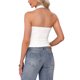 thumbnail image 3 of INSPIRAR CHIC Top Corto Sin Mangas de Cuello Halter y Espalda Descubierta para Mujeres S Blanco, 3 of 6