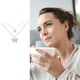 thumbnail image 4 of Qarigey Collar de doble capa chapado en plata, gargantilla para mujer, accesorio de moda, diamantes de imitación, joyería para fiesta, boda Type1 NO1, 4 of 6