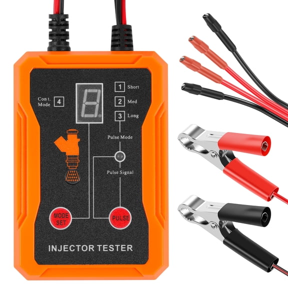 Fuel Injector Tester Universal Fuel Injector Detector LCD Display Automotive Fuel Injector Diagnostic Testing Tool with Protection Function 8 Pulse Mode for Fuel Injector