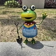 thumbnail image 7 of 2Pcs Frog Garden Stakes Metal Iron Outdoor Courtyard Sculptures for Yard Patio Flower Bed Lawn Decorative Ornament and Spring Holiday Gift, 7 of 7