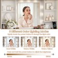 thumbnail image 3 of GIKPAL Fluted Makeup Vanity Table with Mirror and Lights, Modern Vanity Desk with Glass Top, 3 Drawers, 2 Large Cabinets & Charging Station, White Vanity Set for Bedroom, Women & Girls, 3 of 12