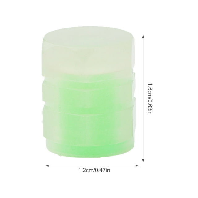 4 Pieces Car Tire Valve Accessory Wear-resistant Luminous Caps Replacement Fittings Luminous Tires Air Covers Modification Wheel Fitting Tyre Nozzle Cover