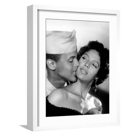Art.com Carmen Jones, Harry Belafonte, Dorothy Dandridge, 1954 Photo, White Frame Wall Art, 17" x 21"