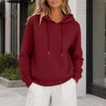 thumbnail image 6 of SYwaren Women's Pullover Hoodie Sweatshirt Casual Long Sleeve Winter Kangaroo Pocket Tops, 6 of 9