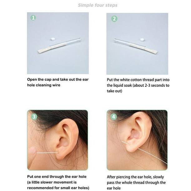 wolftale 60/70pcs Ear Hole Floss Earrings Hole Cleaners Lightweight