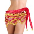 thumbnail image 2 of Xdegoge Sparkly Skirt for Women Sequins Tassel Hip Scarf Belly Dance Carnival Party Fringed Mini Skirts Festival Dancing Performance Glitter Costume, 2 of 4